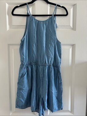 Old Navy Light Blue Denim Romper